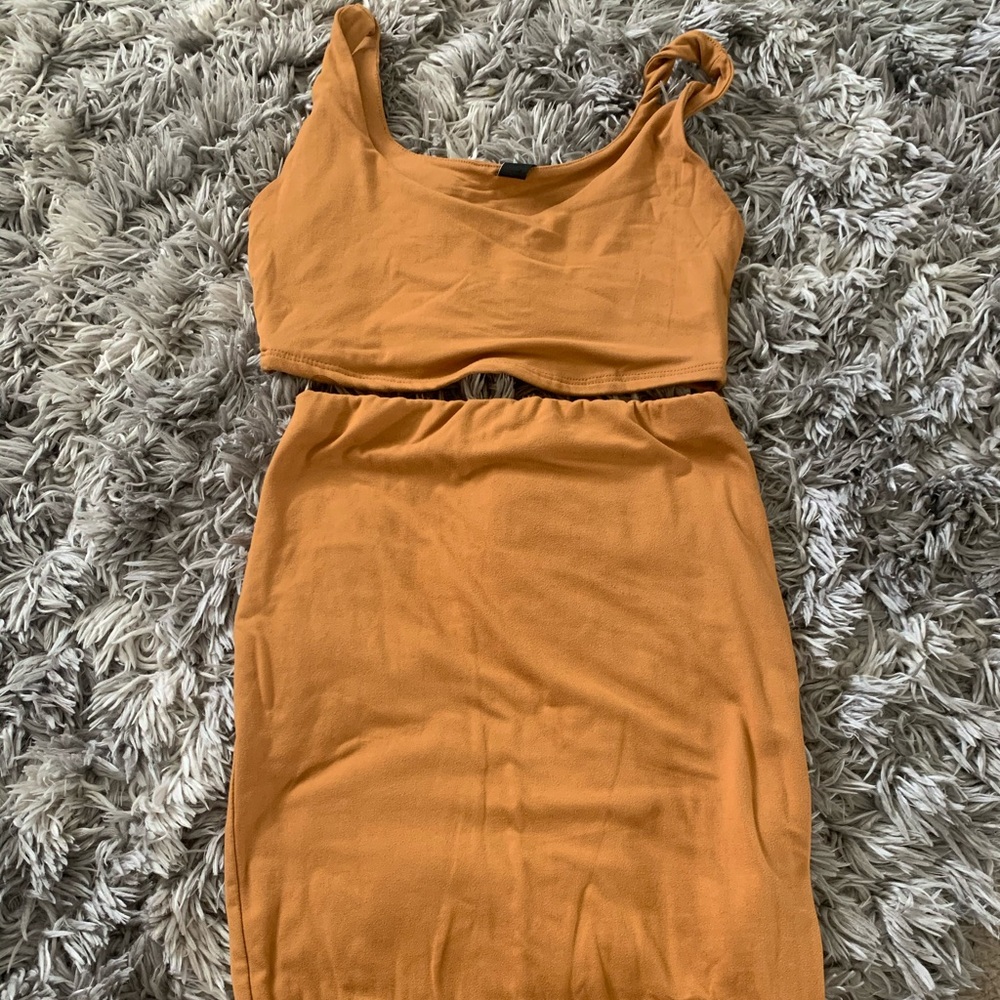 2 piece top and skirt set